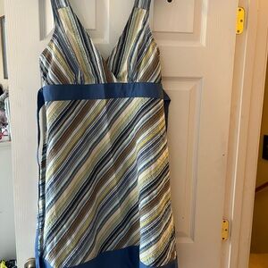 Patagonia, Women's Netty Dress, Size: 12, Color: Blue, Yellow, Green